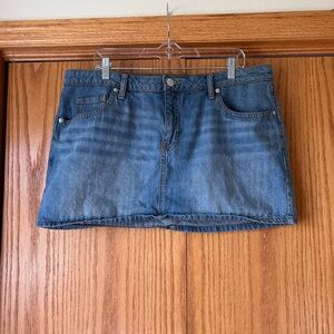 Washed Blue Wild Fable Mini Denim Skirt